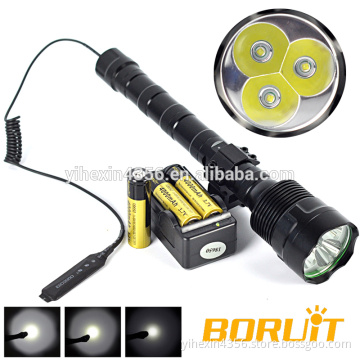 3800LM Gun Mount High Power Hunting Flashlight With Remote Switch